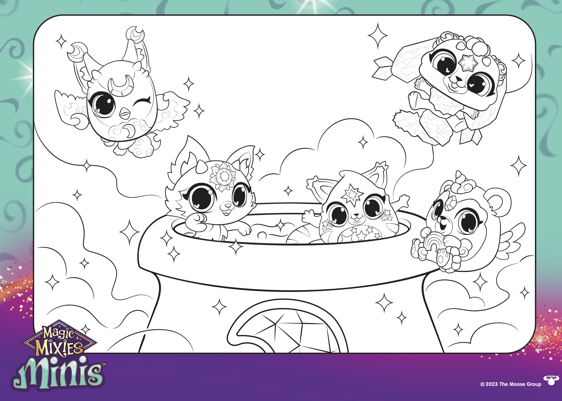 Magic Mixies Minis Colouring In Sheet